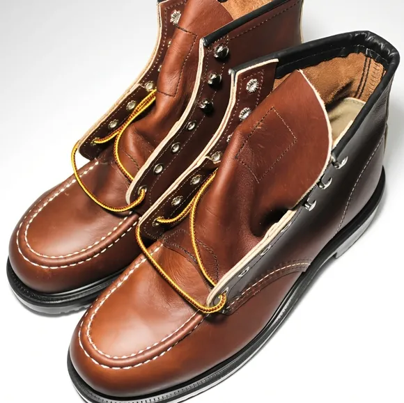 Red Wing Made In USA Oil Resistant Long Wear Steel Toe Safety Work Boots Sz 9-12