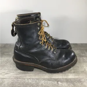 Red Wing Shoes Steel Toe Logger Leather Work Men’s Boots Vintage Size 10.5 Wide