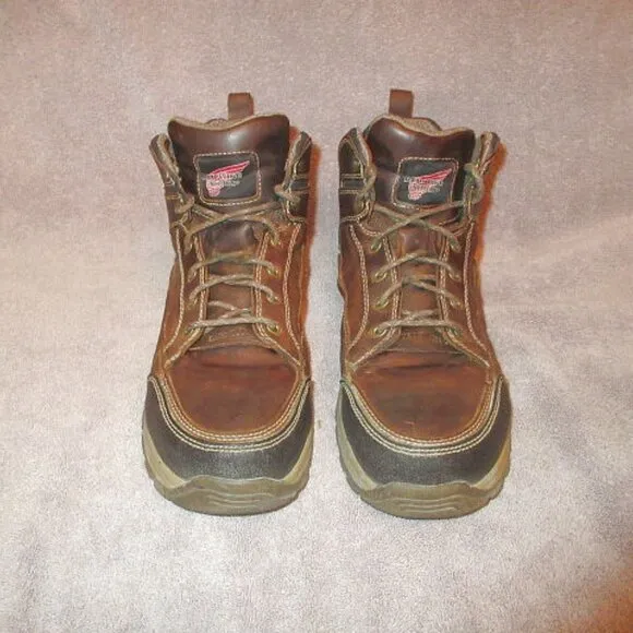 Red Wing TruHiker Leather Boots Size 10.5D Waterproof Steel Toe Work Hike 6692