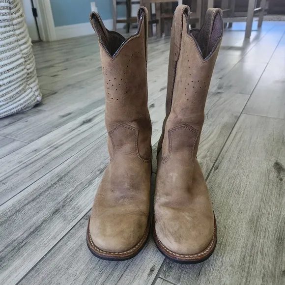 RedHead Destry Nubuck Leather Men’s Pull on Western Work Boots 8.5