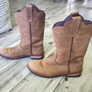 RedHead Destry Nubuck Leather Men’s Pull on Western Work Boots 8.5