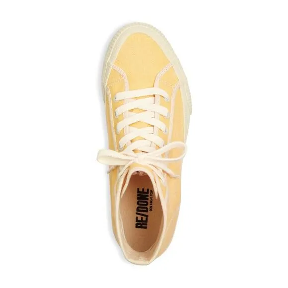 REDONE Womens Yellow Contrast Trim Grommets 90 Platform Sneakers Shoes 41