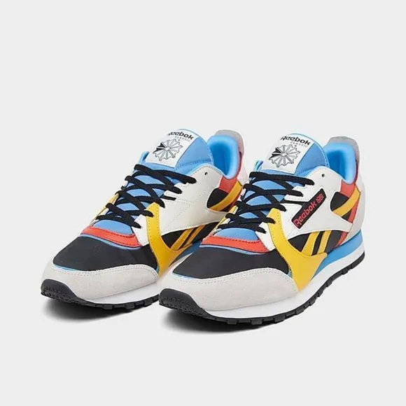 Reebok Classic Leather Mens Low Top Casual Shoes Multi GX2847 NEW Sz 11