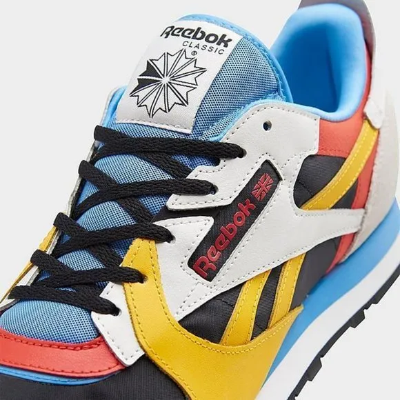 Reebok Classic Leather Mens Low Top Casual Shoes Multi GX2847 NEW Sz 11