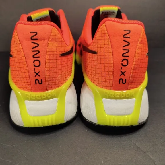 Reebok Nano X2 Orange Flare Acid Yellow Sneakers Athletic Mens Shoes Size 14