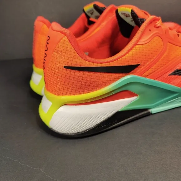 Reebok Nano X2 Orange Flare Acid Yellow Sneakers Athletic Mens Shoes Size 14