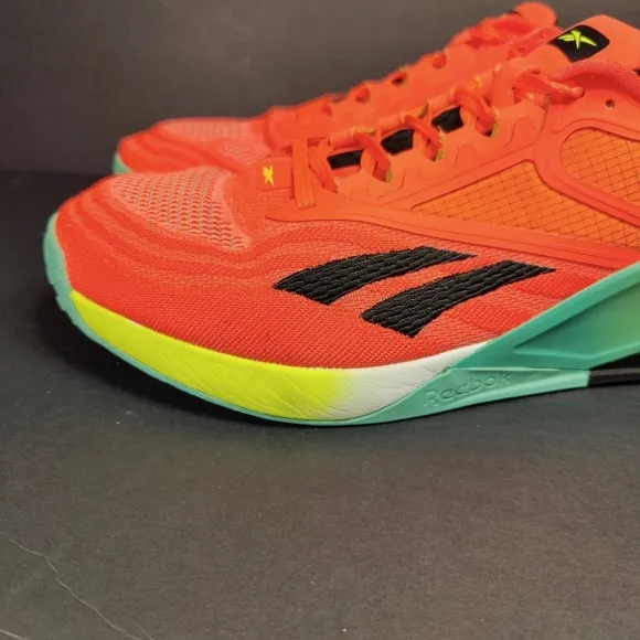 Reebok Nano X2 Orange Flare Acid Yellow Sneakers Athletic Mens Shoes Size 14
