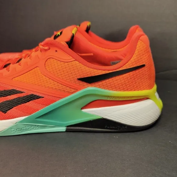 Reebok Nano X2 Orange Flare Acid Yellow Sneakers Athletic Mens Shoes Size 14