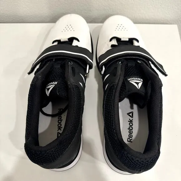 Reebok SZ 9M Legacy Lifter PR Shoes Wht/Blk Powerlifting Weightlifting Crossfit