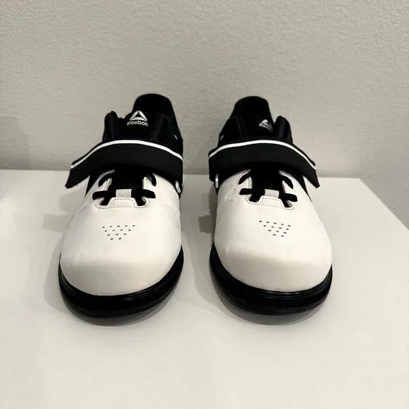 Reebok SZ 9M Legacy Lifter PR Shoes Wht/Blk Powerlifting Weightlifting Crossfit