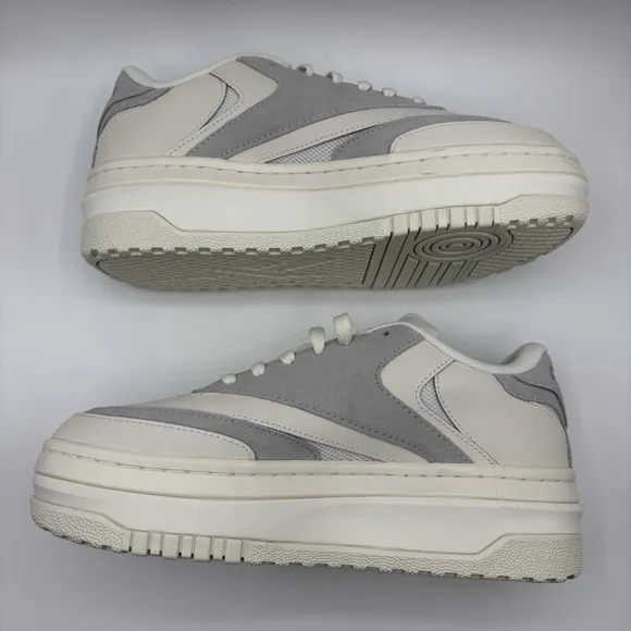 Reebok Women's Club C Extra White/Grey Platform Sneakers 100074260 Size 8.5