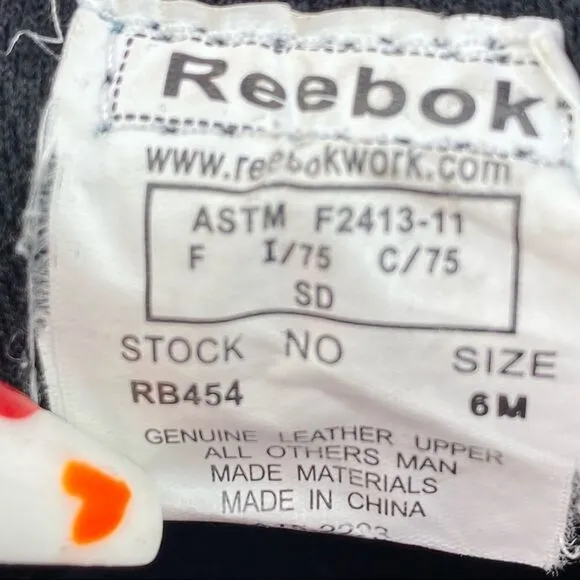 Reebok RB454 Anomar Safety Work Shoes Sneakers Black Pink 6