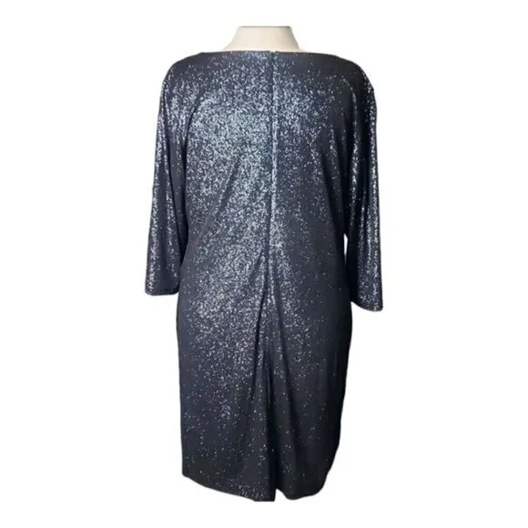 Regal Shimmer Sparkle Frosted Formal Dress Size 18W Retro Glam Modern Royalty