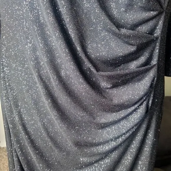 Regal Shimmer Sparkle Frosted Formal Dress Size 18W Retro Glam Modern Royalty