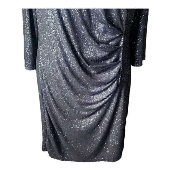 Regal Shimmer Sparkle Frosted Formal Dress Size 18W Retro Glam Modern Royalty