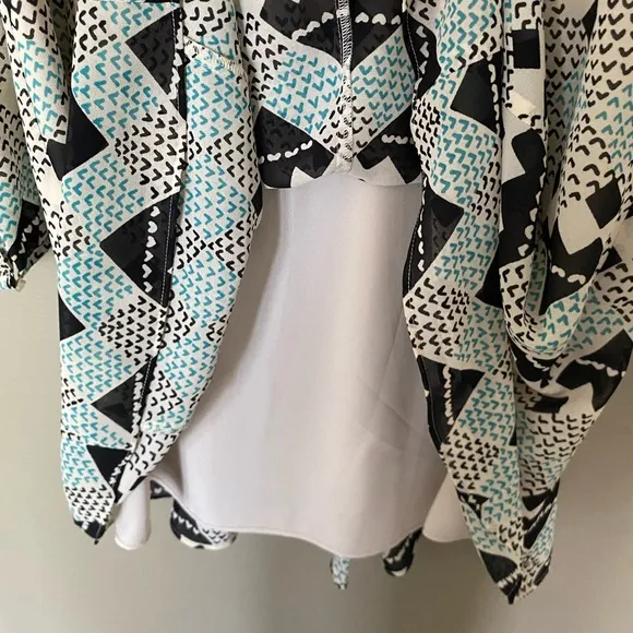 REISS Ardelle Geo Heart Mini Dress Long Sleeve Size 6