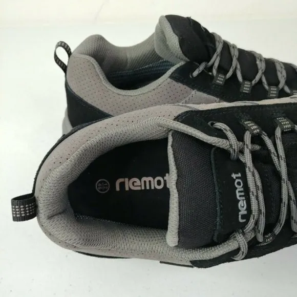 Riemot Waterproof Hiking Shoes Grey Black Lightweight Running Trainers M…