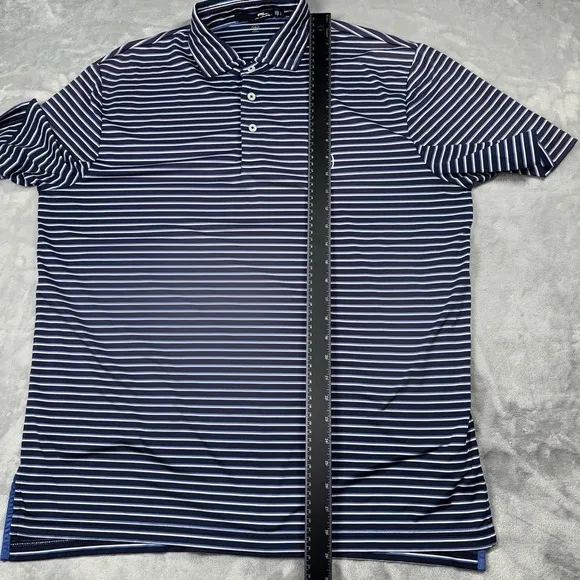 RLX Ralph Lauren Golf Polo Shirt Men's L White Stripped (LOT Of 3)