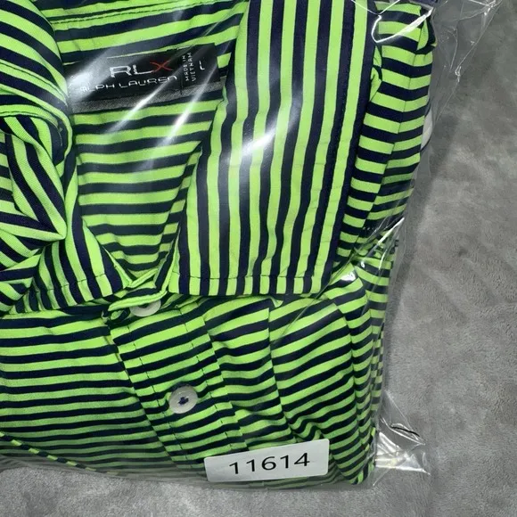 RLX Ralph Lauren Golf Polo Shirt Men's L White Stripped (LOT Of 3)
