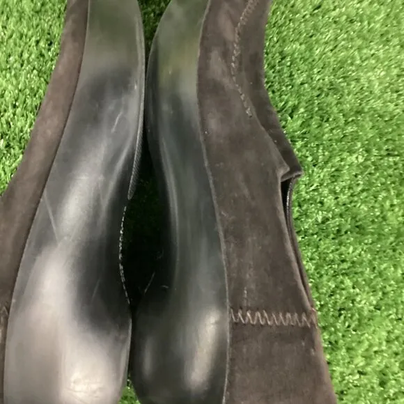 Robert Clegerie Brown Suede Leather Wedge Shoes 9B