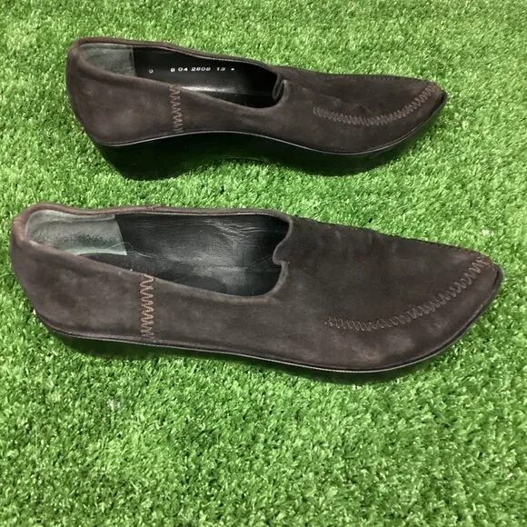 Robert Clegerie Brown Suede Leather Wedge Shoes 9B