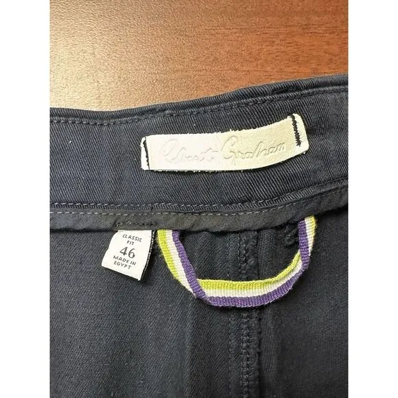 Robert Graham Chino Shorts Mens Size 46 Navy Blue Classic Fit Summer‎ Golf NWT