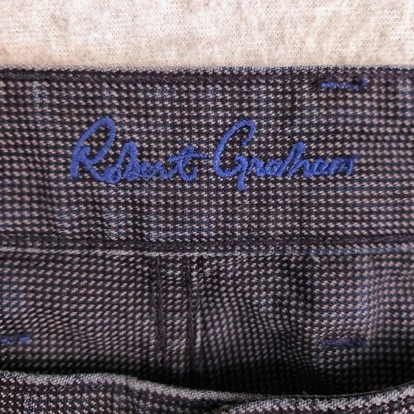 Robert Graham Jeans Straight Leg Cotton Blend Casual Plaid Mens Size 40x28