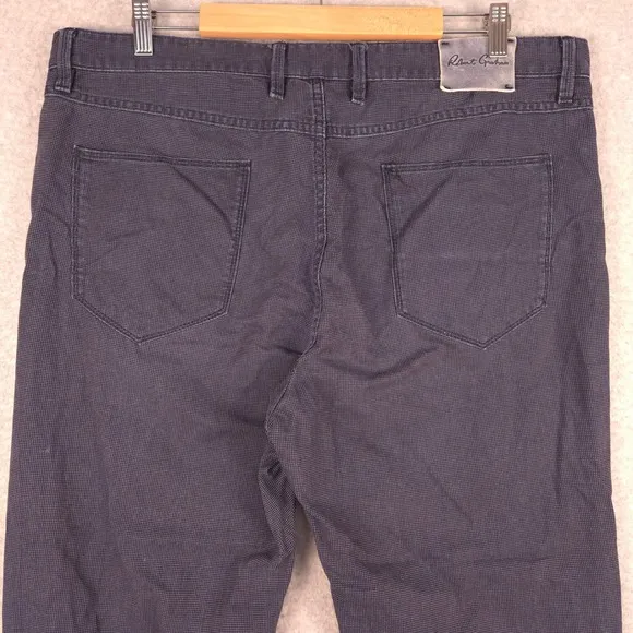 Robert Graham Jeans Straight Leg Cotton Blend Casual Plaid Mens Size 40x28