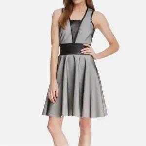 Robert Rodriguez Leather &amp; Nylon Skater Dress Women’s Size 2