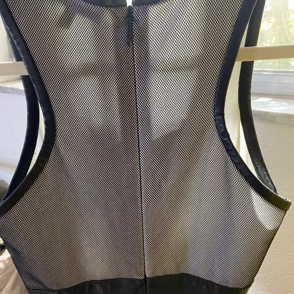 Robert Rodriguez Leather &amp; Nylon Skater Dress Women’s Size 2