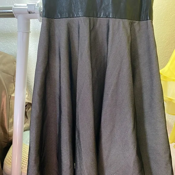 Robert Rodriguez Leather &amp; Nylon Skater Dress Women’s Size 2