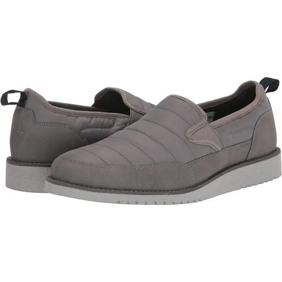 Rockport Men's Axelrod Quilted Lightweight Soft Slip On Shoes Grey Size 9W NWT