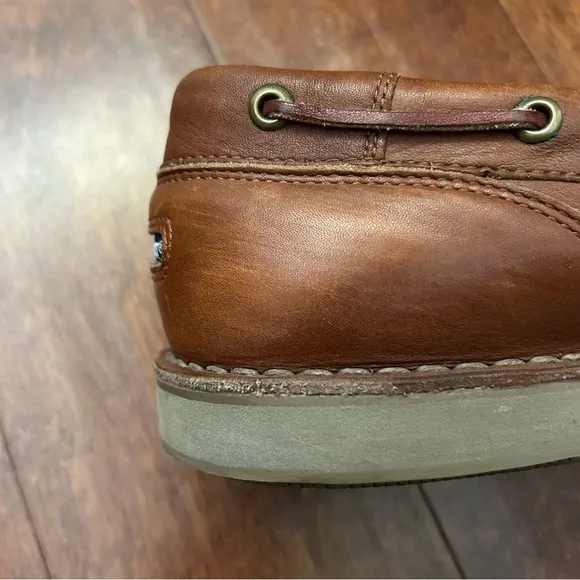 Rockport Men's Classic Brown Leather Boat Shoes, Size 10.5 W