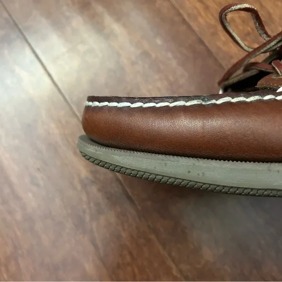 Rockport Men's Classic Brown Leather Boat Shoes, Size 10.5 W
