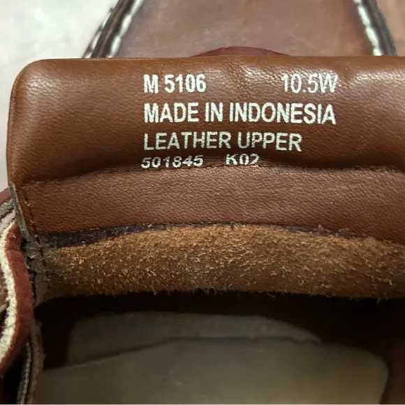 Rockport Men's Classic Brown Leather Boat Shoes, Size 10.5 W
