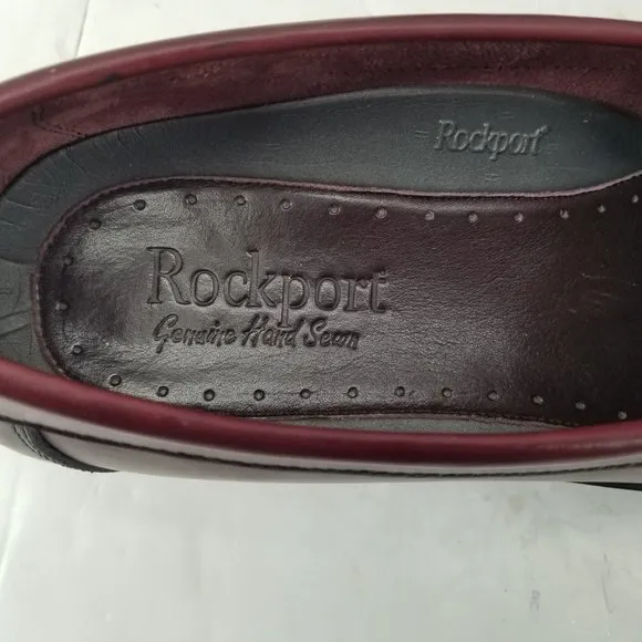 Rockport Men's Shoes Oxblood Burgundy Classic Penny Loafers  Sewn M2887 Sz 12 M