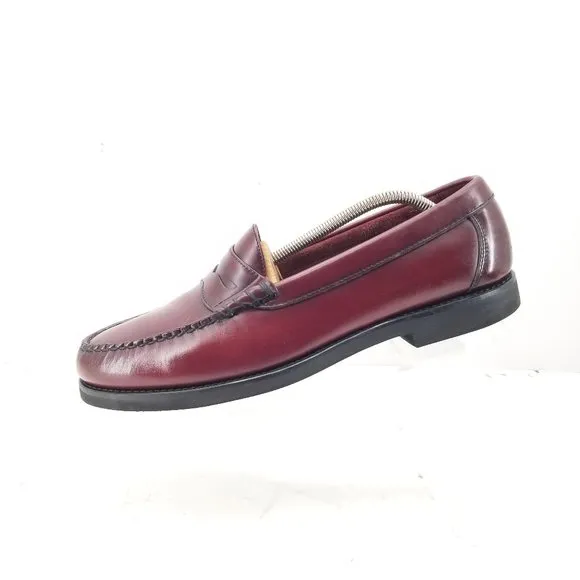 Rockport Men's Shoes Oxblood Burgundy Classic Penny Loafers  Sewn M2887 Sz 12 M