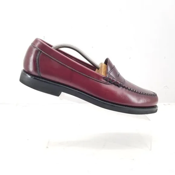 Rockport Men's Shoes Oxblood Burgundy Classic Penny Loafers  Sewn M2887 Sz 12 M