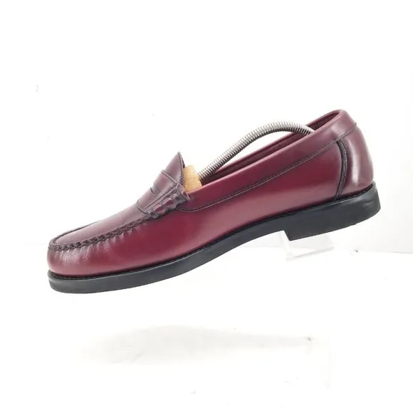 Rockport Men's Shoes Oxblood Burgundy Classic Penny Loafers  Sewn M2887 Sz 12 M