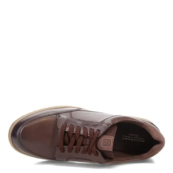 Rockport Men's Sneakers Bronson Lace to Toe Casual Dark Brown Leather 6.5 Wide