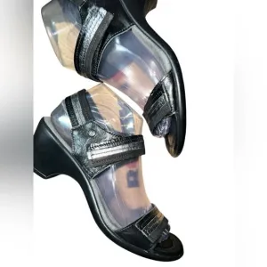 Romika Gorda 05 Black Schwartz Kombi Comfort Sandals Shoes Size 38 Or US 7.5