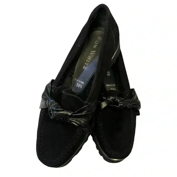 Ron White Rita Knot Platform Loafer WeatherproofCashmere Suede Shoes size 38.5