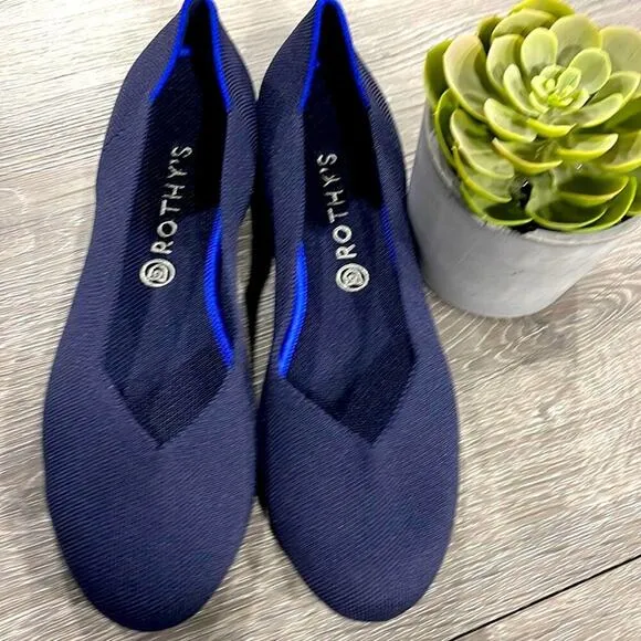 Rothys maritime blue size 8.5 fla…