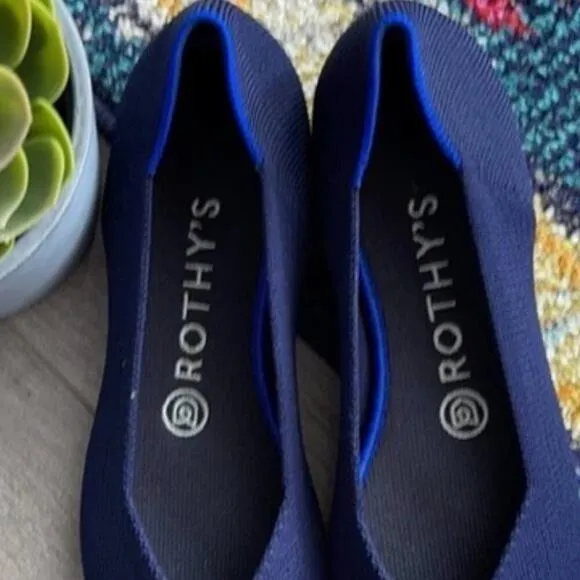 Rothys maritime blue size 8.5 fla…