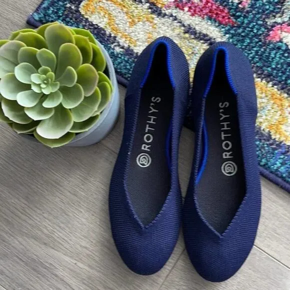 Rothys maritime blue size 8.5 fla…