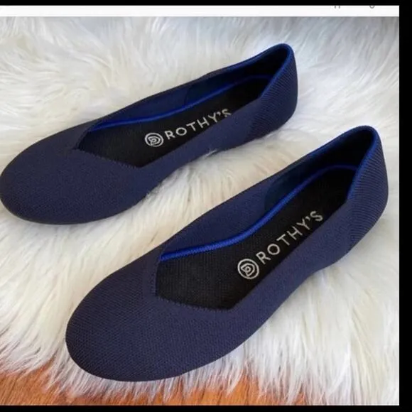 Rothys maritime blue size 8.5 fla…