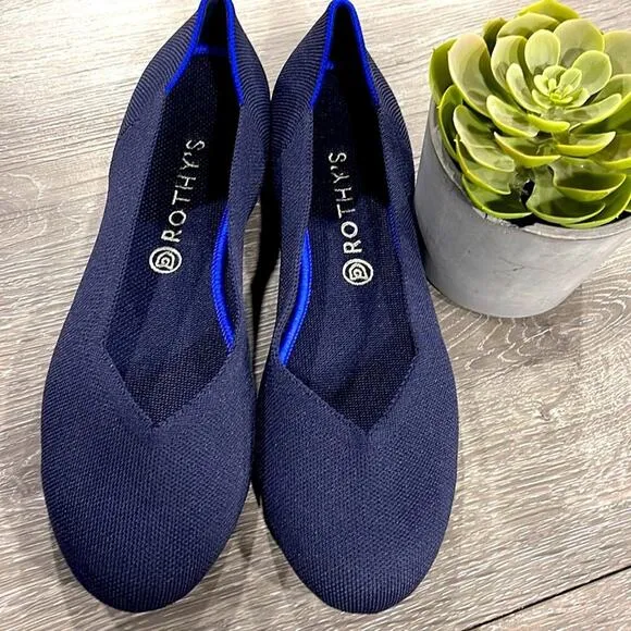 Rothys maritime blue size 8.5 fla…