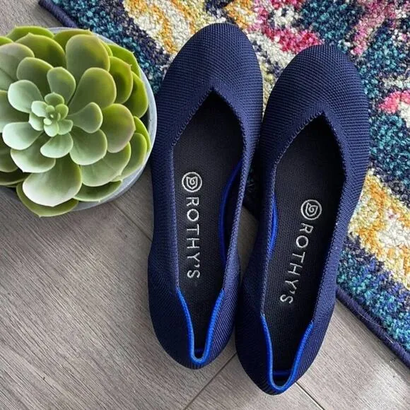 Rothys maritime blue size 8.5 fla…