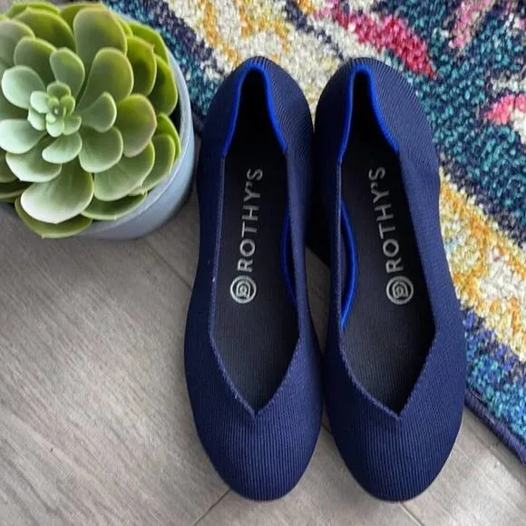 Rothys maritime blue size 8.5 fla…