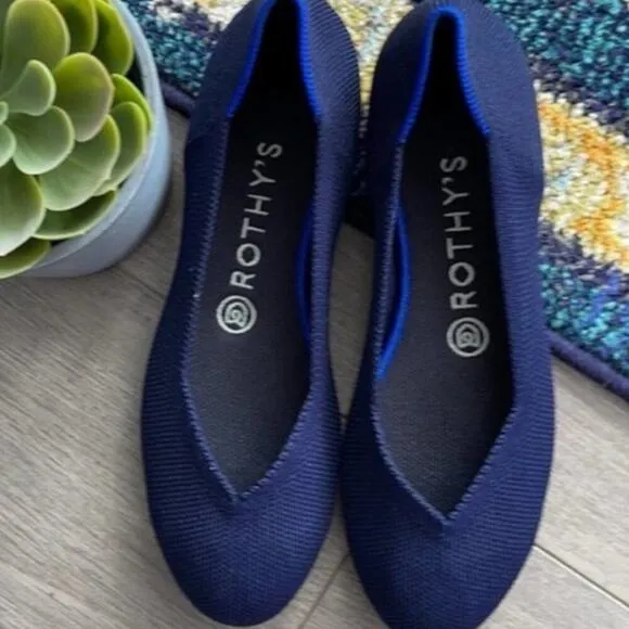 Rothys maritime blue size 8.5 fla…